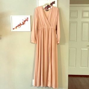 Lulus long sleeved floor length dress